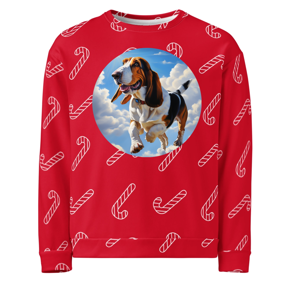 PugMug Custom Basset Hound Ugly Christmas Sweatshirt