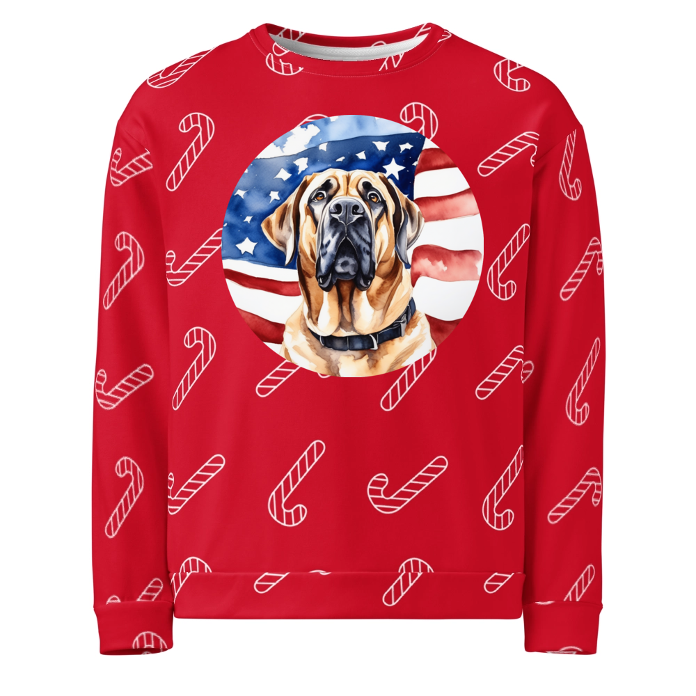 PugMug Custom Mastiff Ugly Christmas Sweatshirt