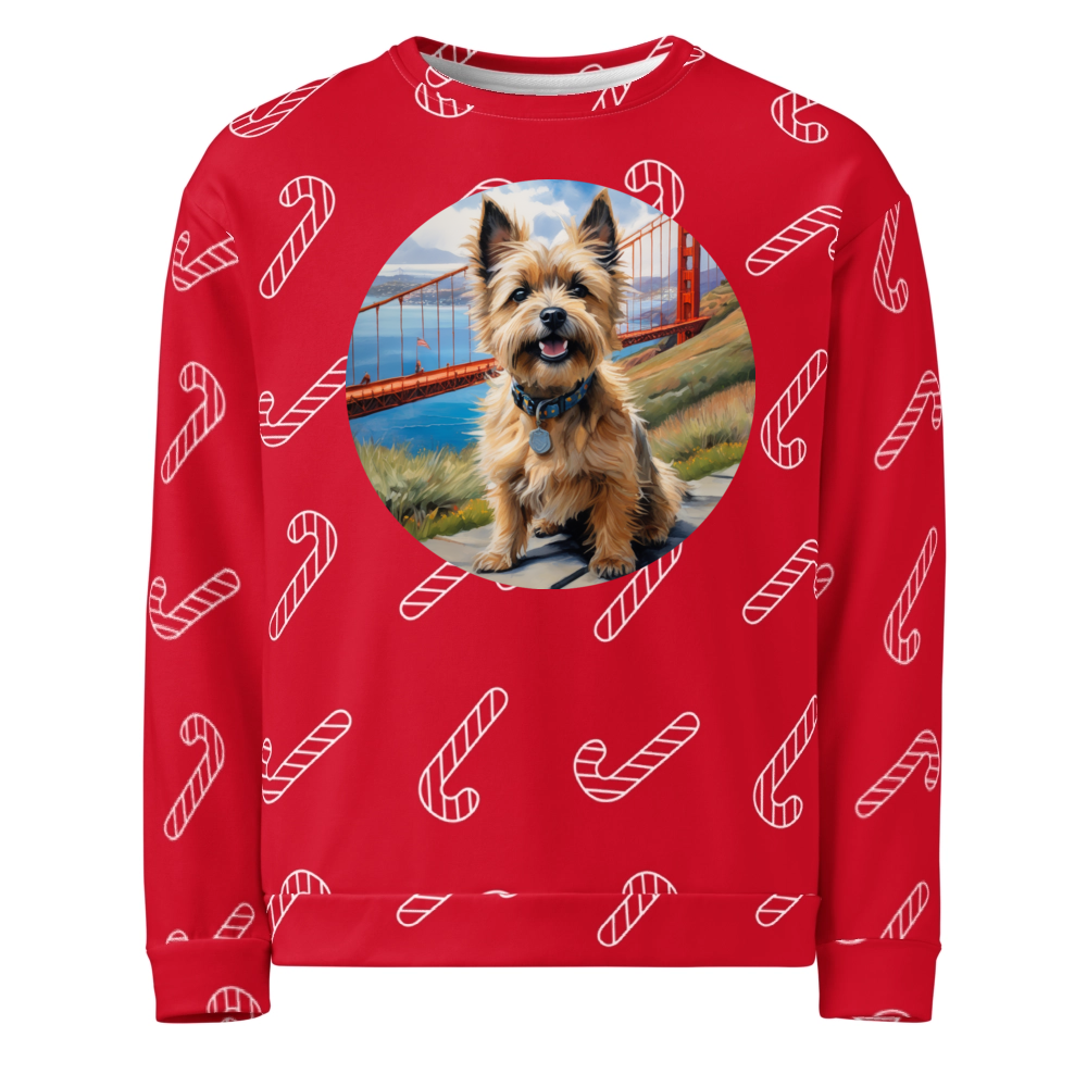 PugMug Custom Cairn Terrier Ugly Christmas Sweatshirt
