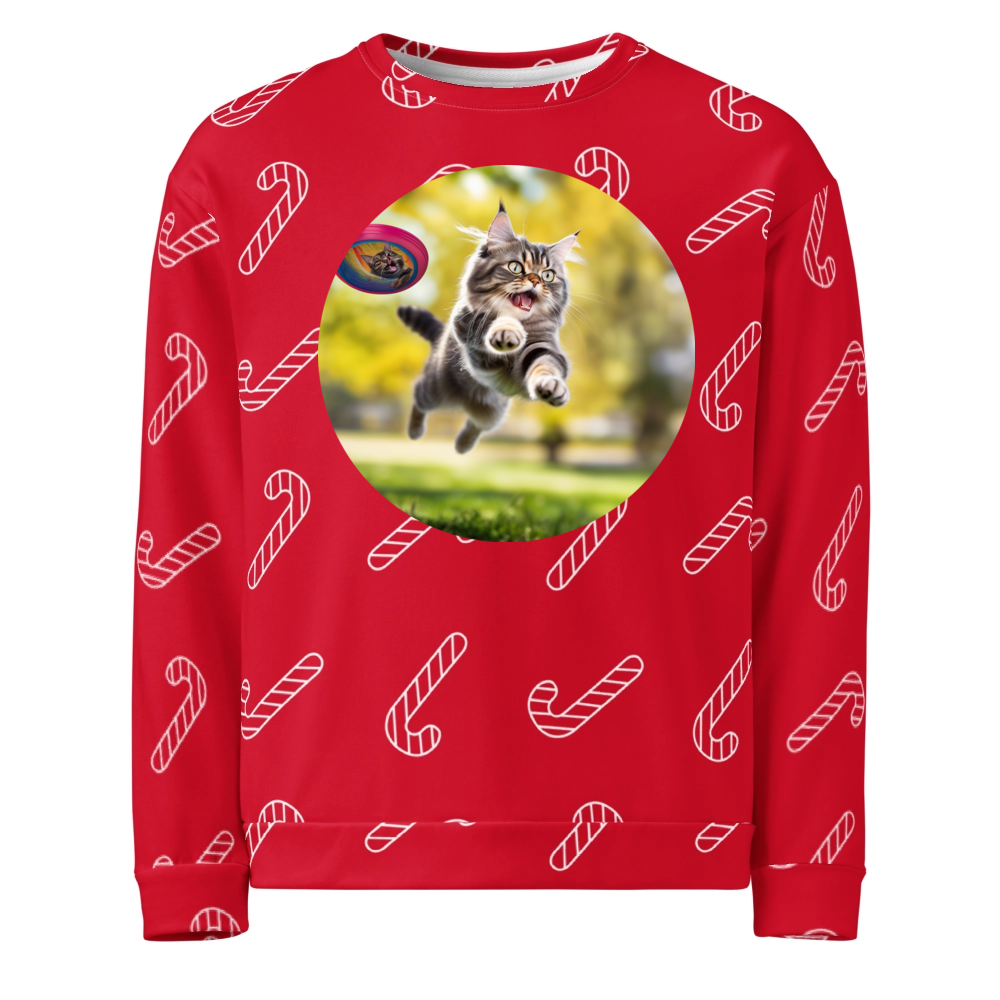 PugMug Custom Tabby Persian Cat Ugly Christmas Sweatshirt