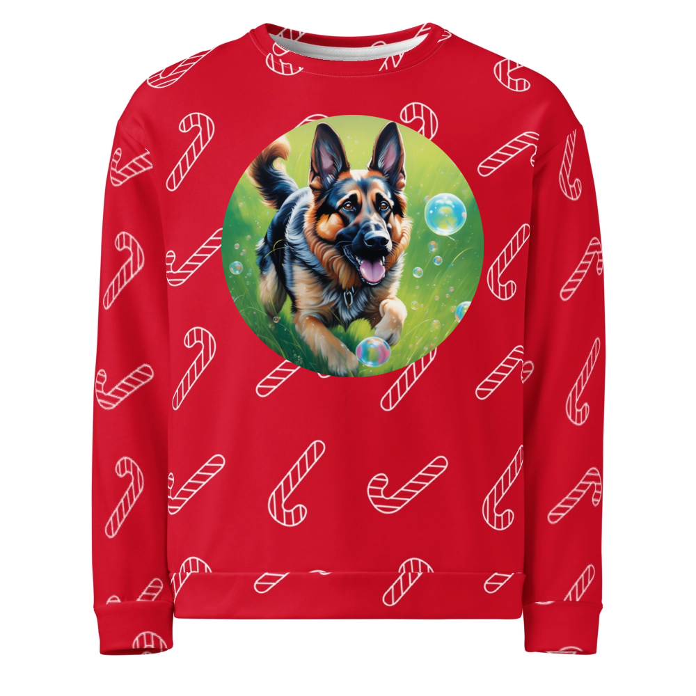 PugMug Custom German Shepherd Dog Ugly Christmas Sweatshirt