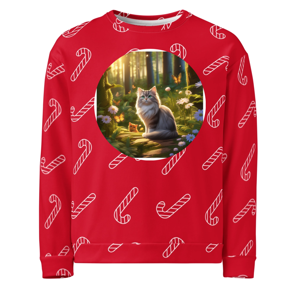 PugMug Custom Tabby Persian Cat Ugly Christmas Sweatshirt