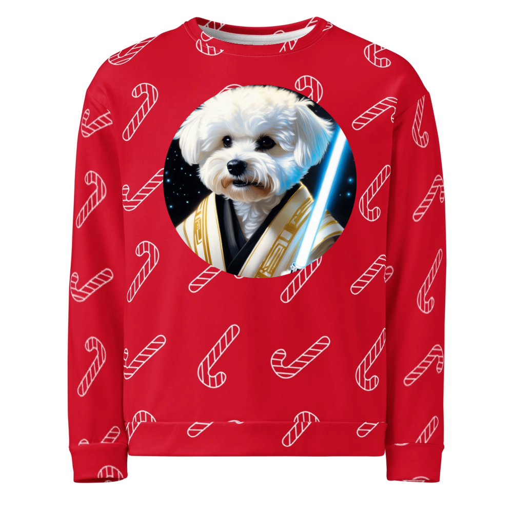 PugMug Custom Bichons Frise Ugly Christmas Sweatshirt