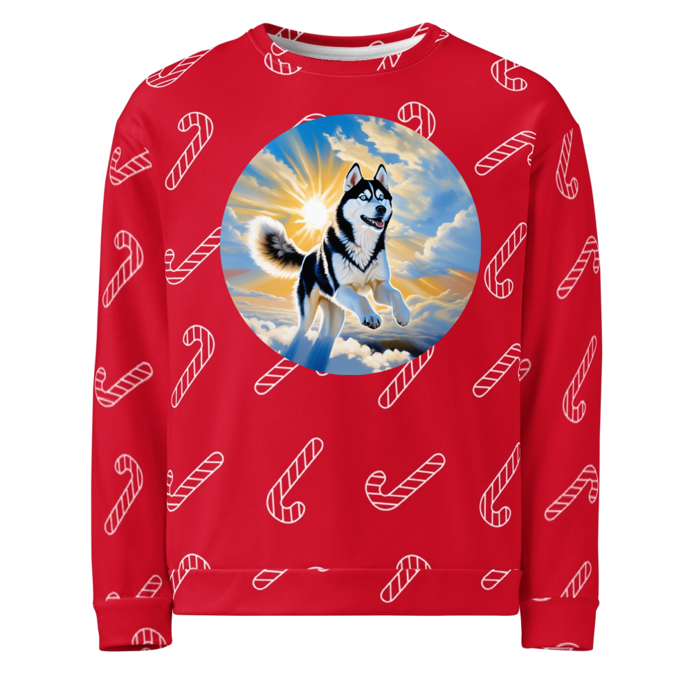 PugMug Custom Siberian Husky Ugly Christmas Sweatshirt