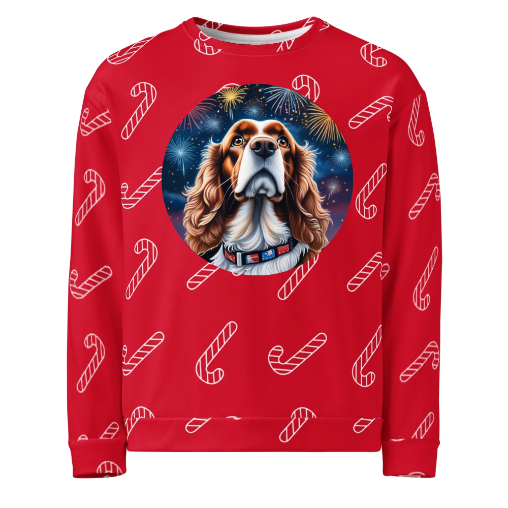 PugMug Custom English Cocker Spaniel Ugly Christmas Sweatshirt
