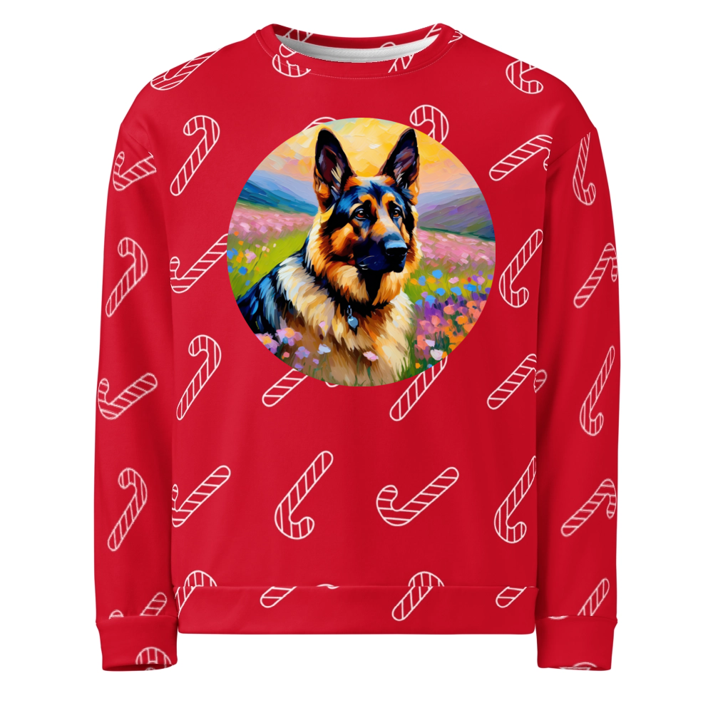 PugMug Custom German Shepherd Dog Ugly Christmas Sweatshirt