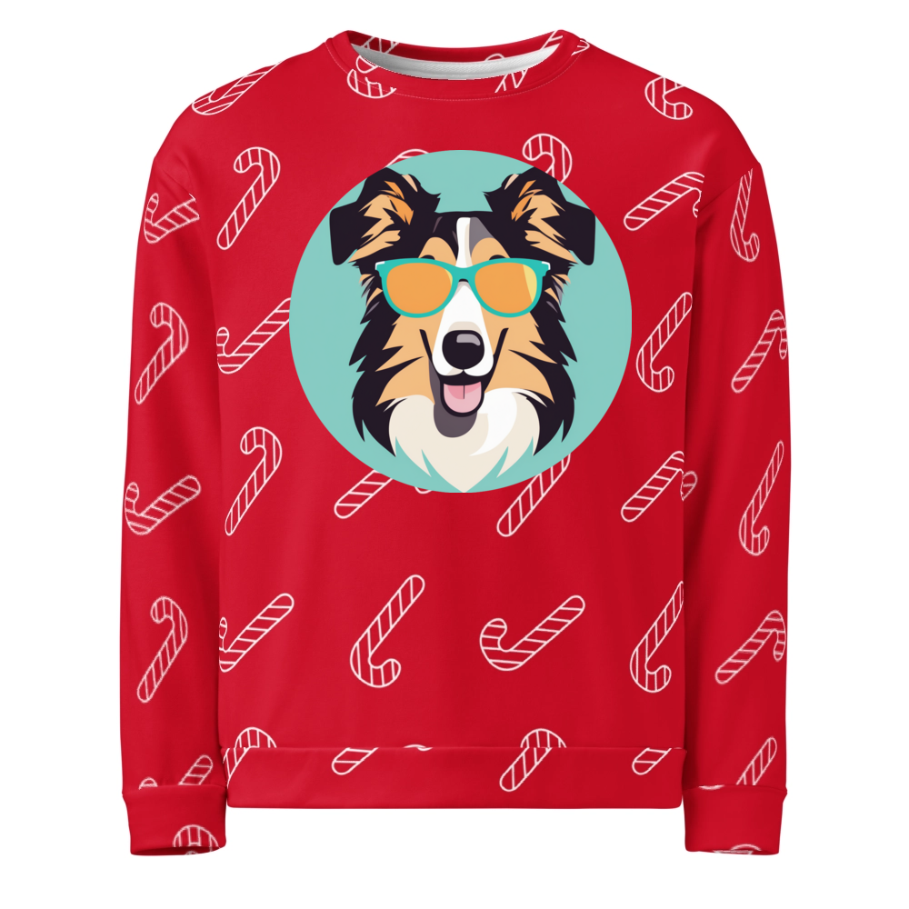 PugMug Custom Collie Ugly Christmas Sweatshirt