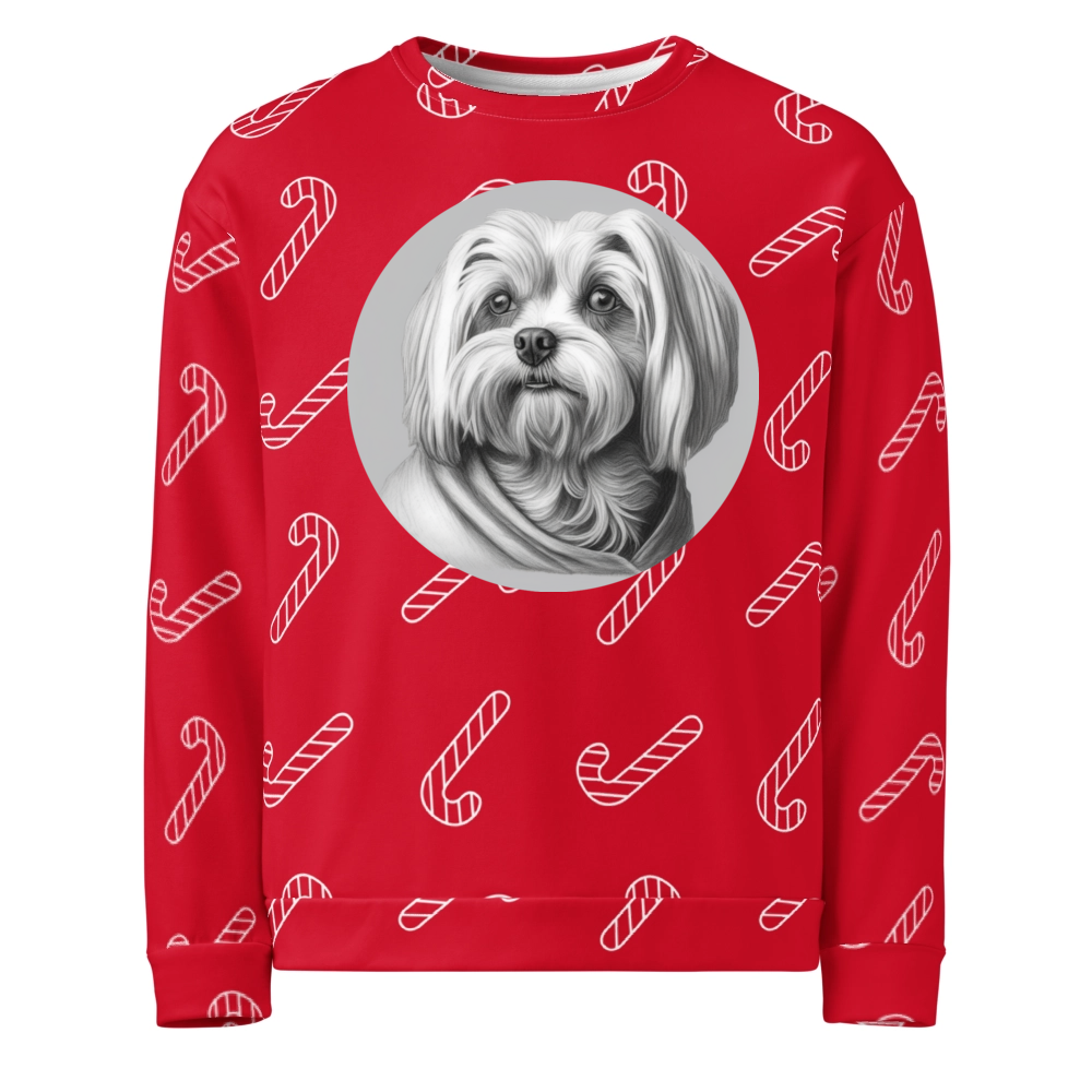 PugMug Custom Maltese Dog Ugly Christmas Sweatshirt