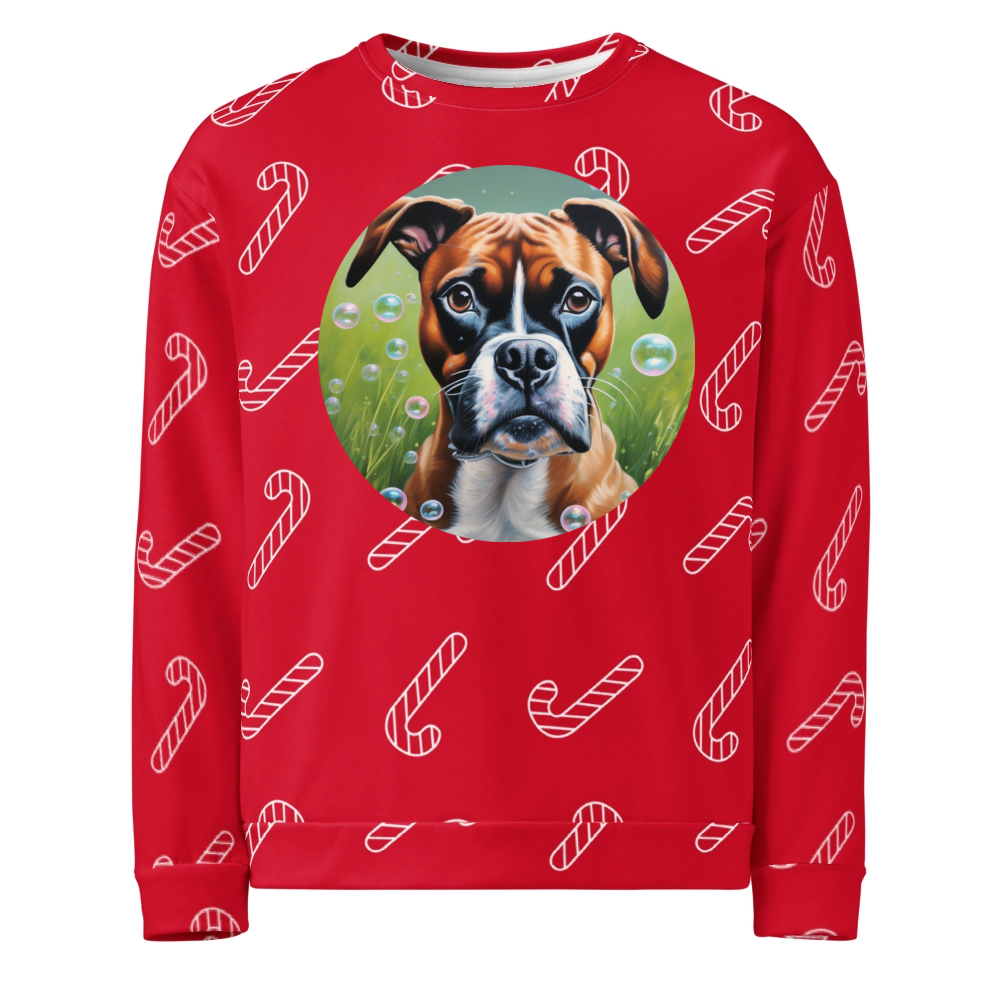 PugMug Custom Boxer Dog Ugly Christmas Sweatshirt