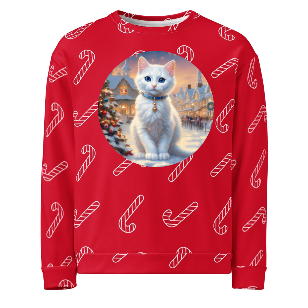 PugMug Custom White Exotic Cat Ugly Christmas Sweatshirt