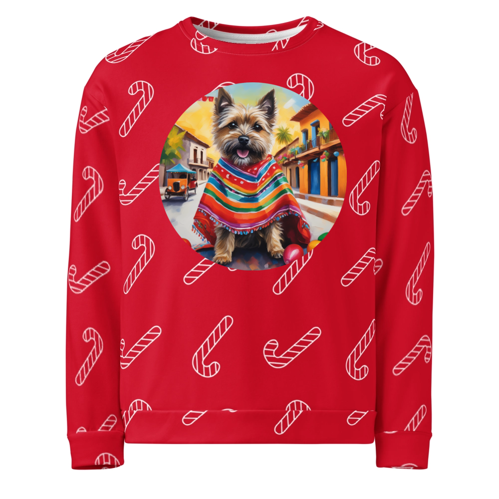 PugMug Custom Cairn Terrier Ugly Christmas Sweatshirt