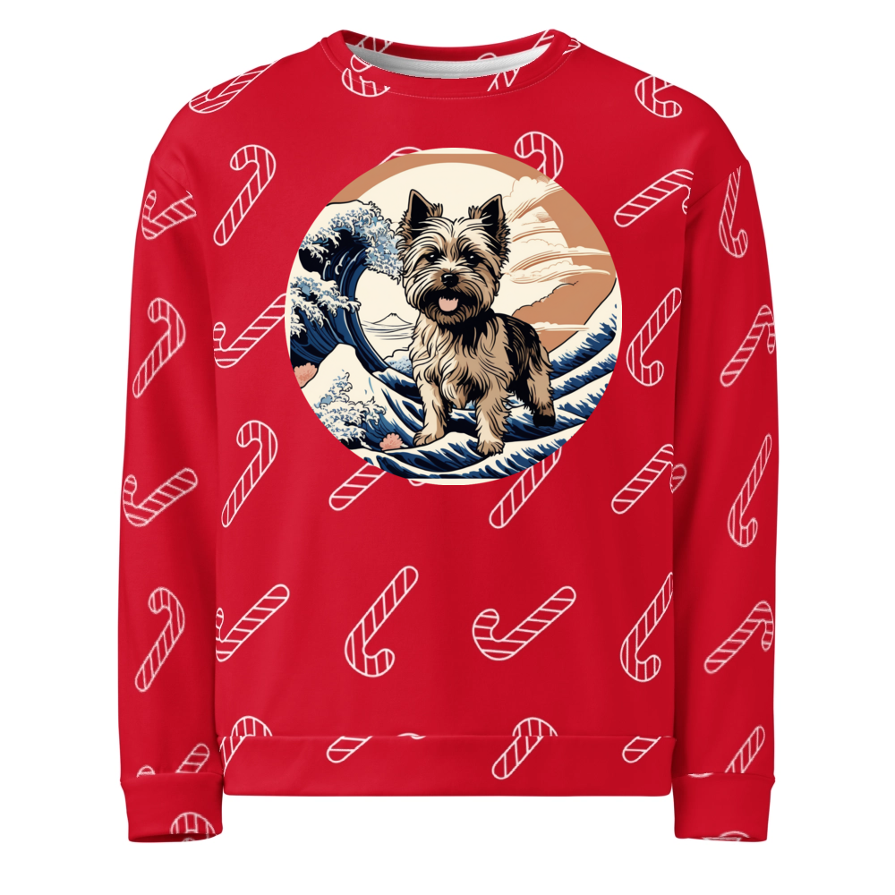 PugMug Custom Cairn Terrier Ugly Christmas Sweatshirt