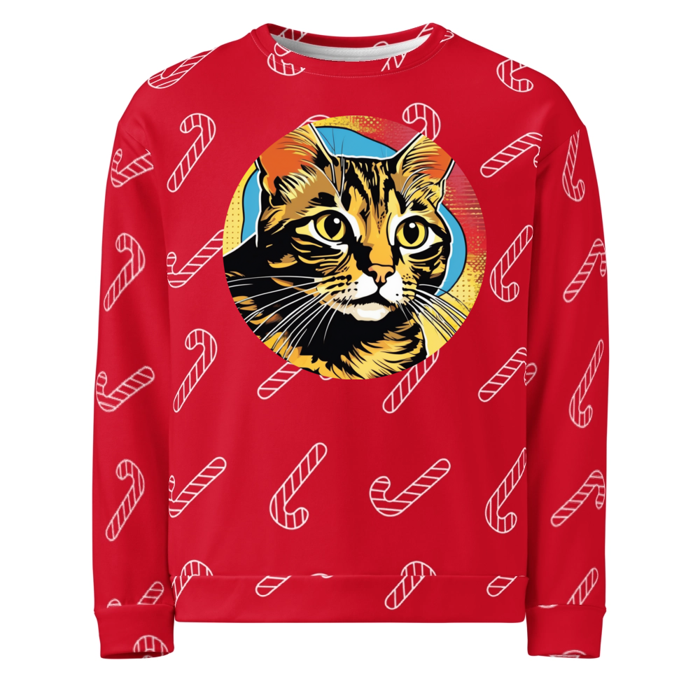 PugMug Custom Tabby Exotic Cat Ugly Christmas Sweatshirt