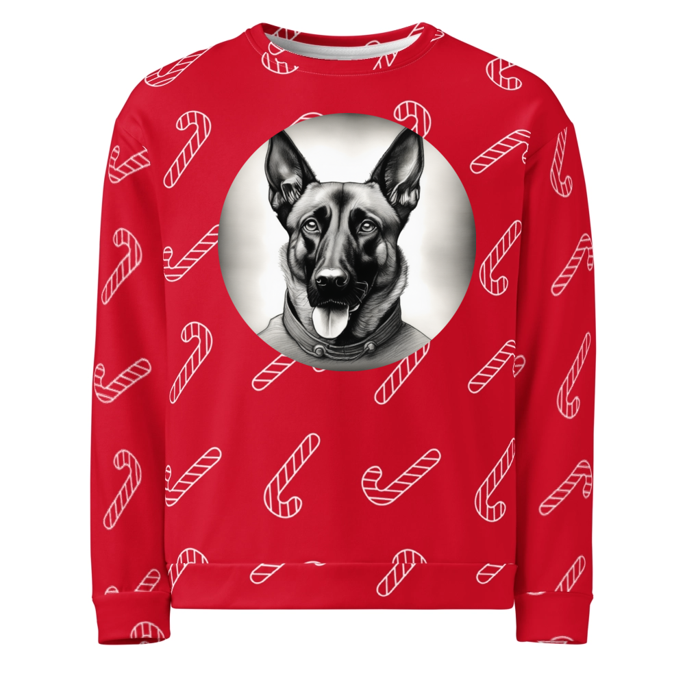 PugMug Custom Belgian Malinois Ugly Christmas Sweatshirt
