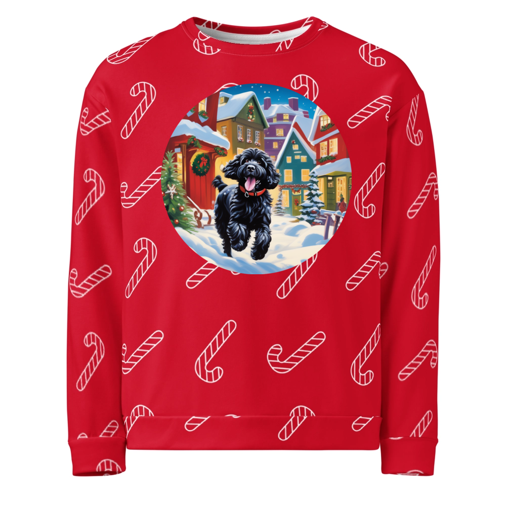PugMug Custom Portuguese Water Dog Ugly Christmas Sweatshirt