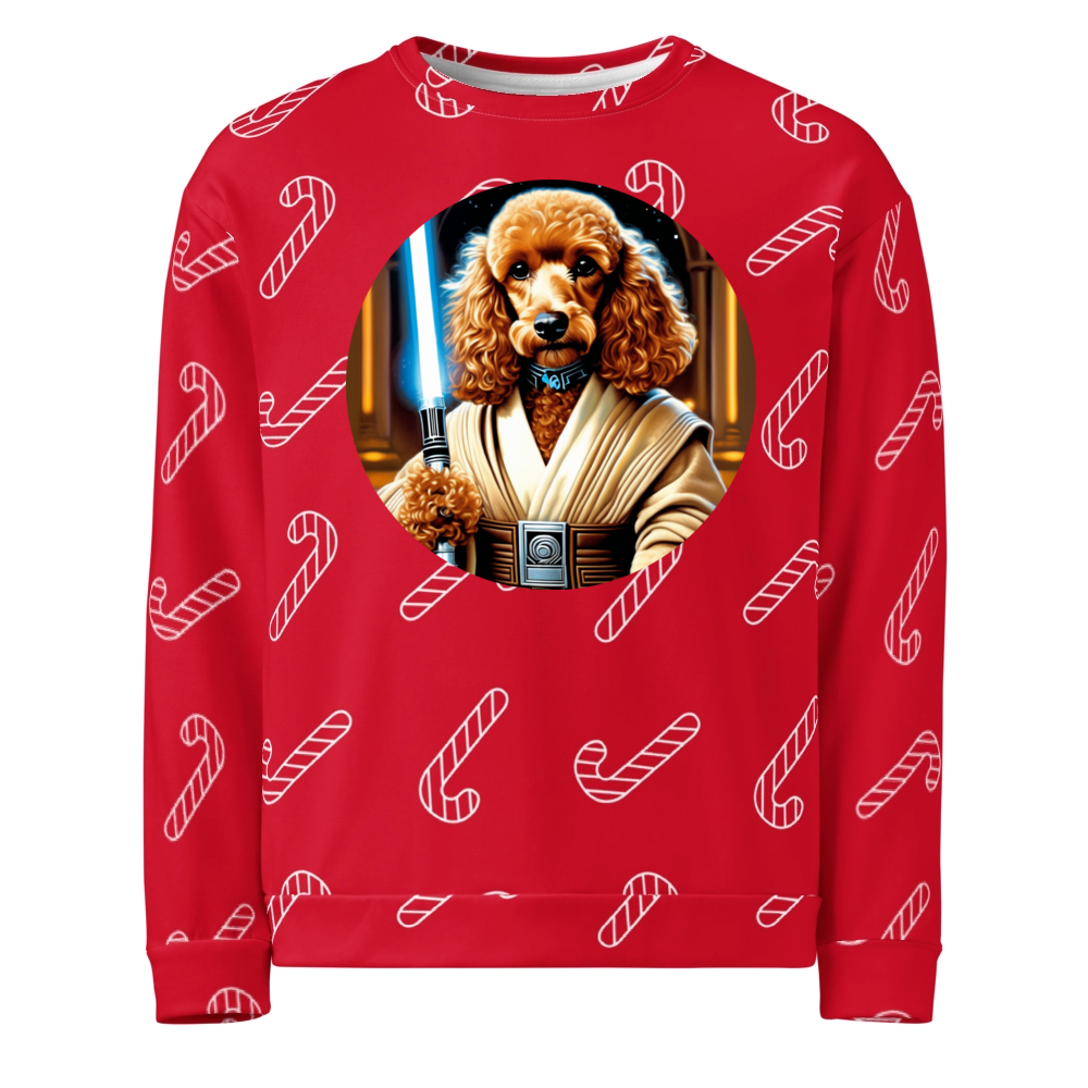 PugMug Custom Tan Poodle Ugly Christmas Sweatshirt
