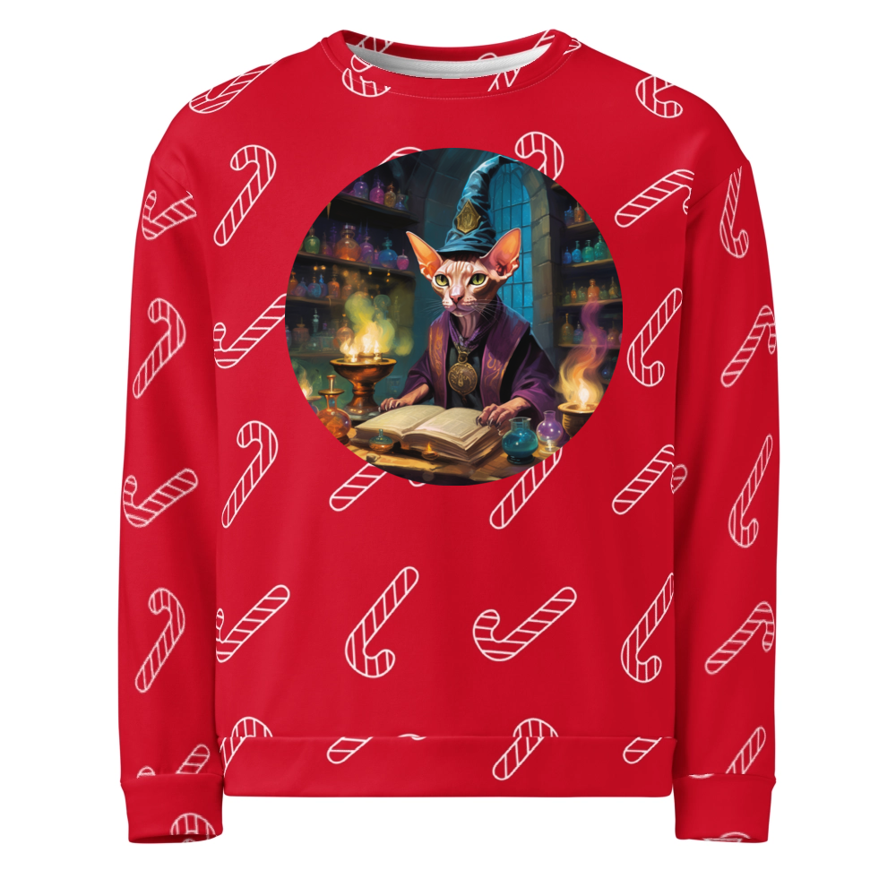 PugMug Custom Tabby Sphynx Cat Ugly Christmas Sweatshirt