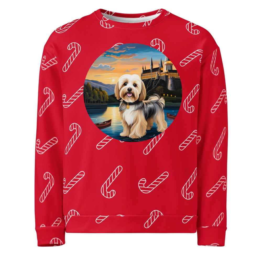 PugMug Custom Tan Havanese Dog Ugly Christmas Sweatshirt