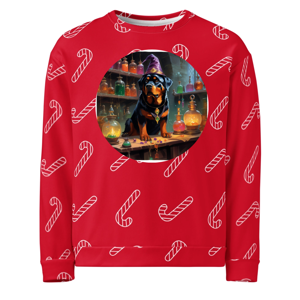 PugMug Custom Rottweiler Ugly Christmas Sweatshirt