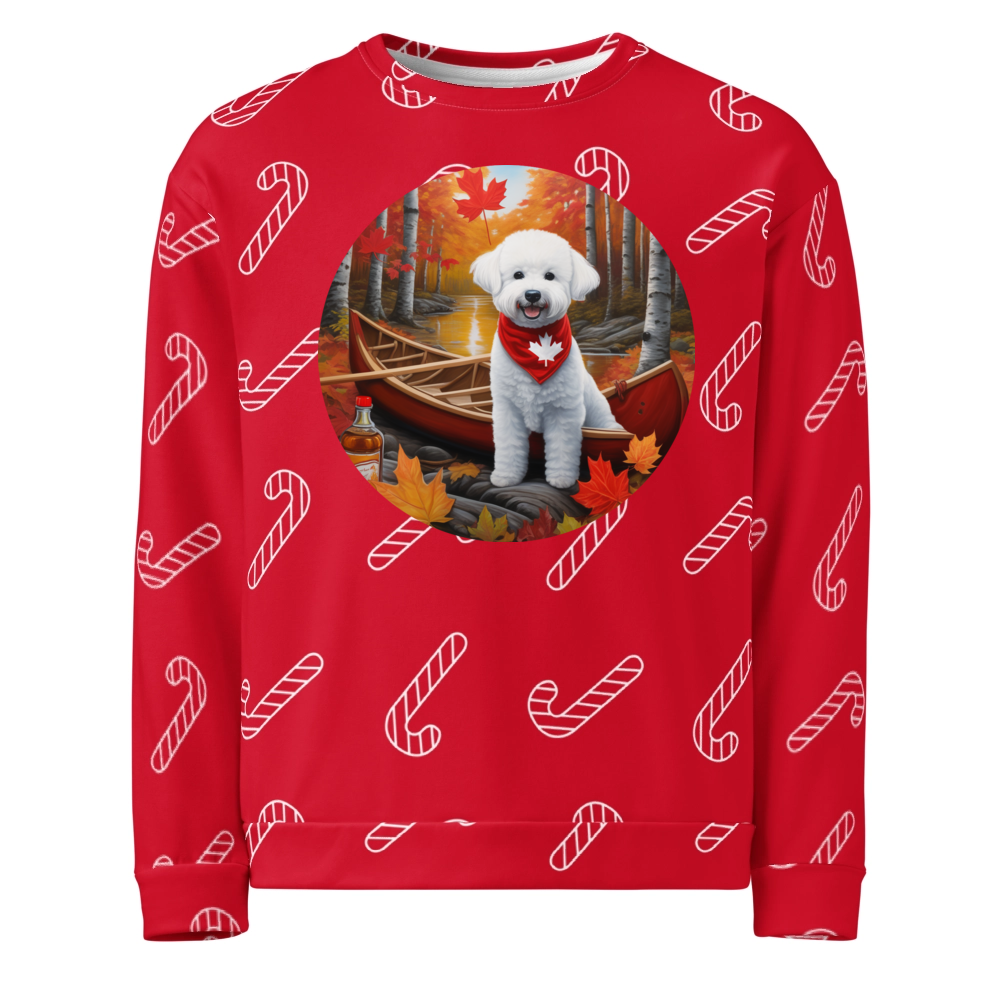PugMug Custom Bichons Frise Ugly Christmas Sweatshirt
