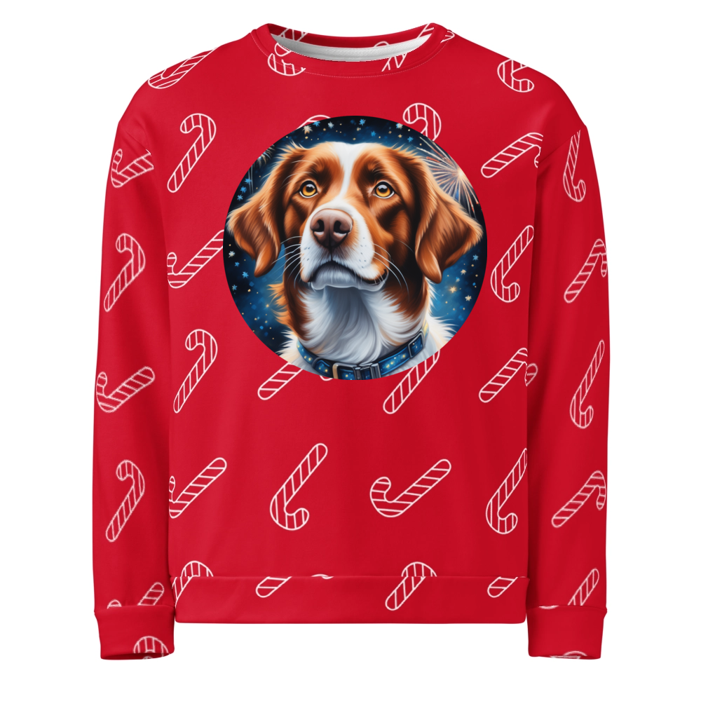 PugMug Custom Brittany Dog Ugly Christmas Sweatshirt