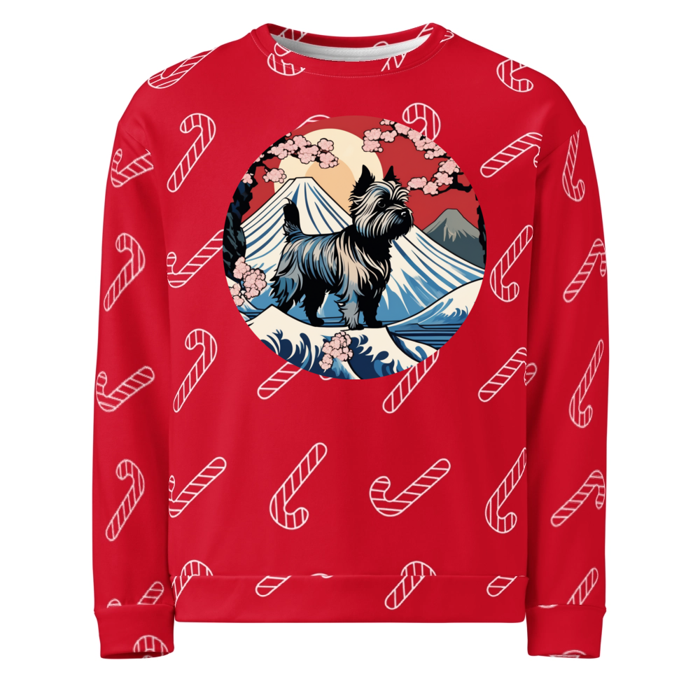 PugMug Custom Cairn Terrier Ugly Christmas Sweatshirt