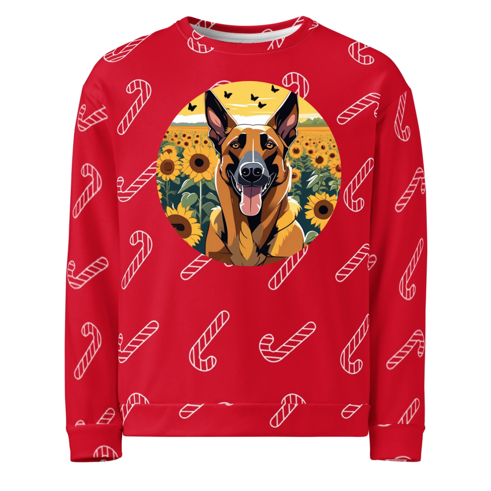 PugMug Custom Belgian Malinois Ugly Christmas Sweatshirt