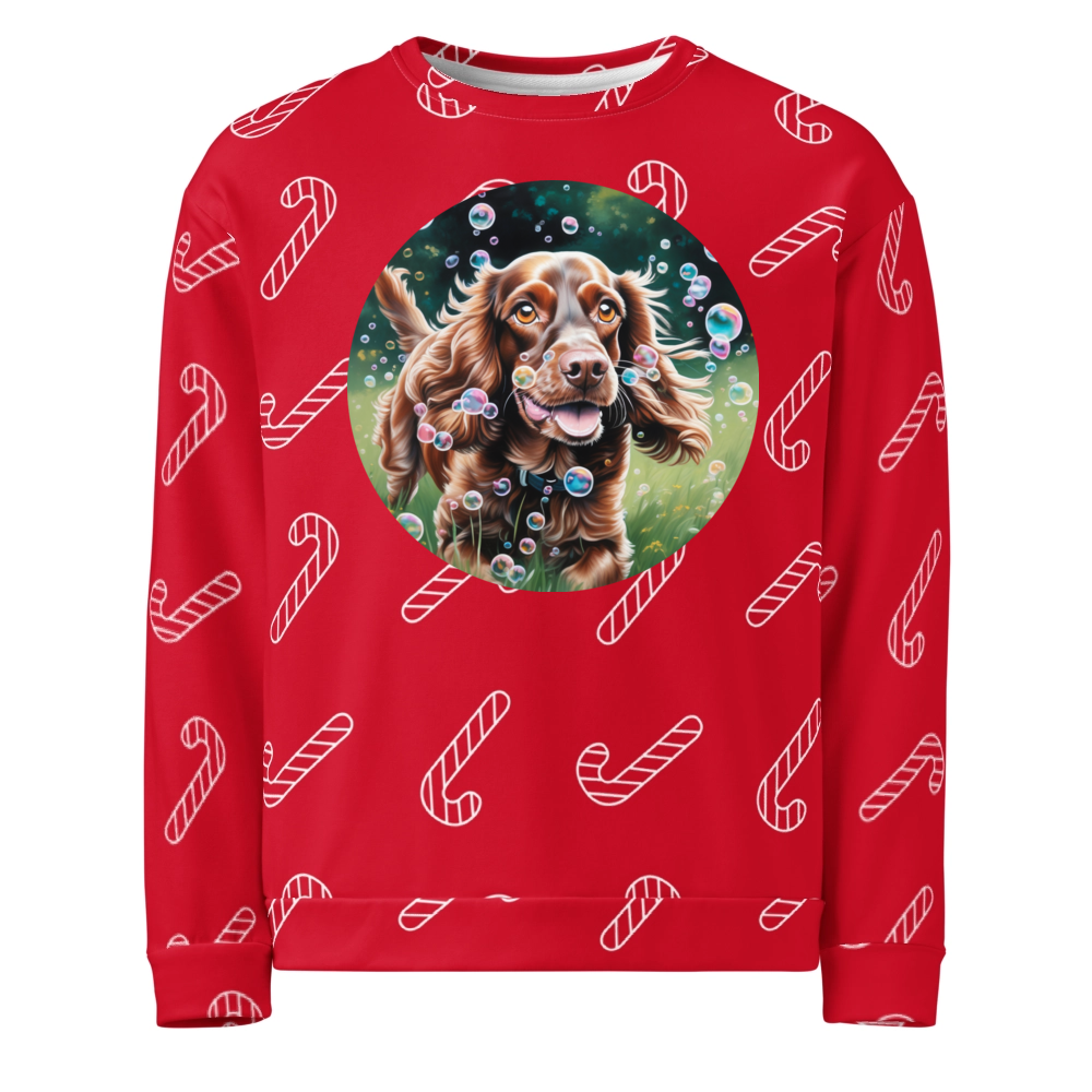 PugMug Custom English Cocker Spaniel Ugly Christmas Sweatshirt
