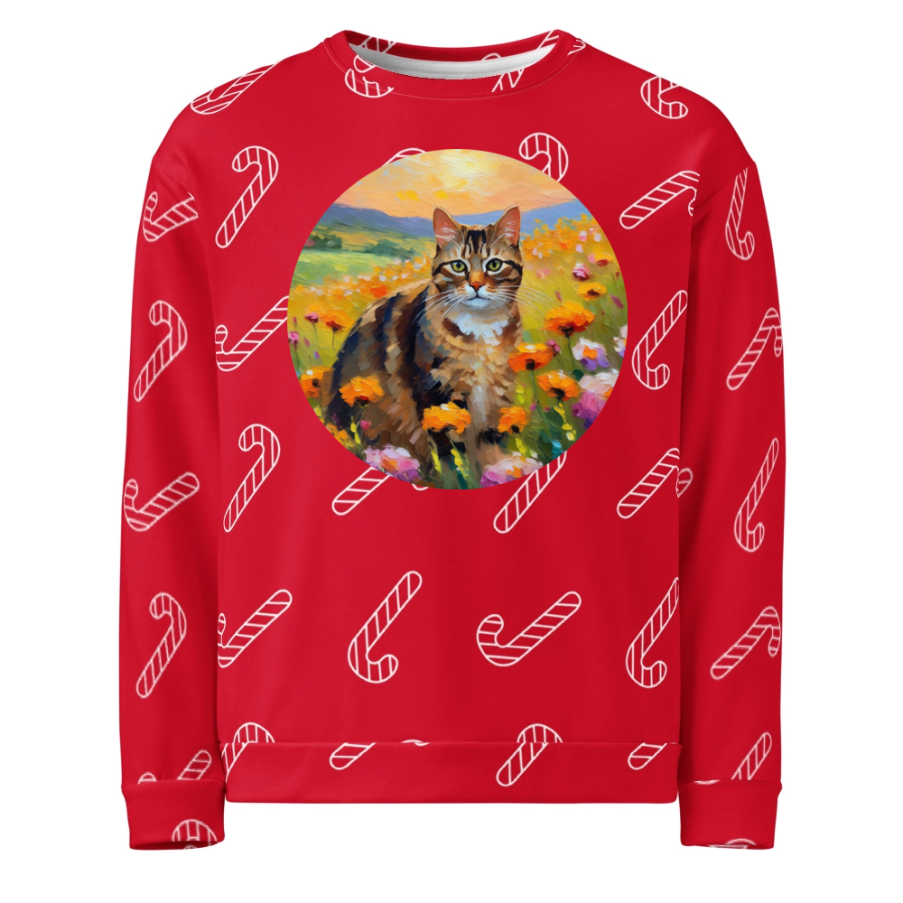 PugMug Custom Tabby Companion Cat Ugly Christmas Sweatshirt