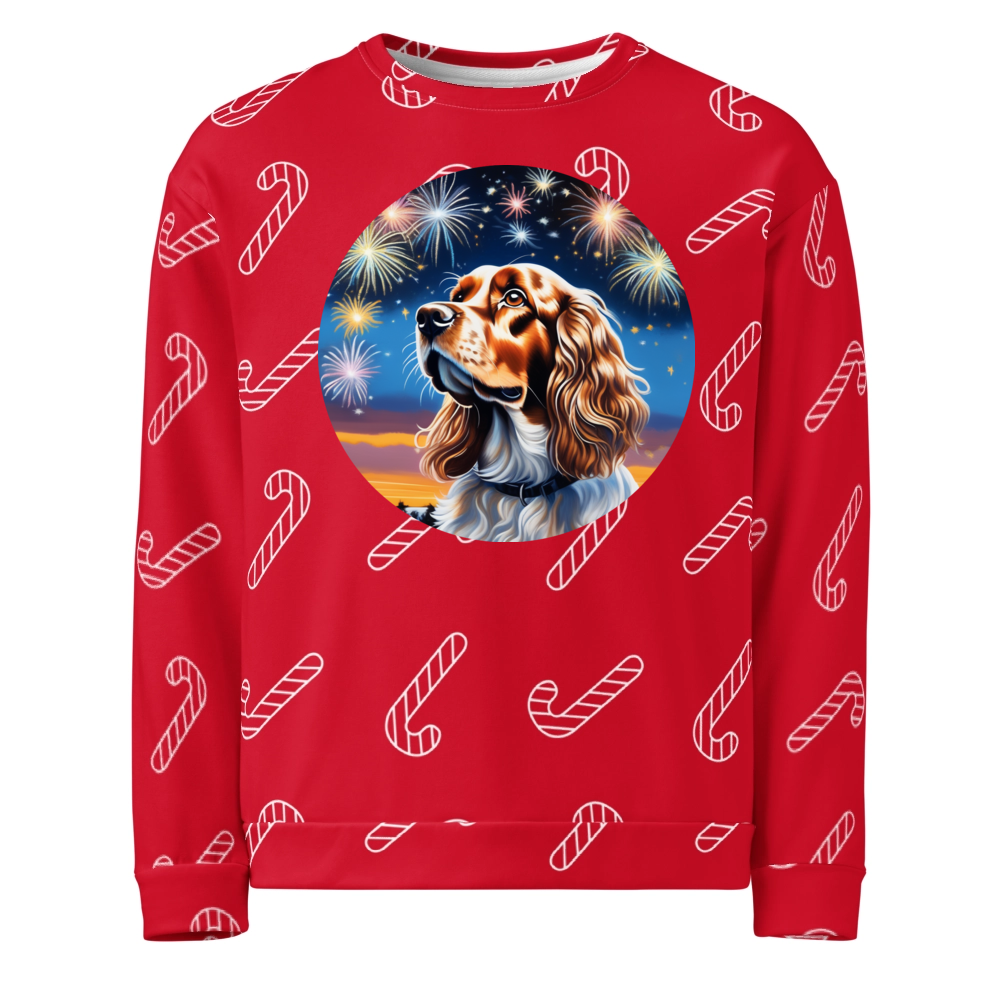 PugMug Custom English Cocker Spaniel Ugly Christmas Sweatshirt