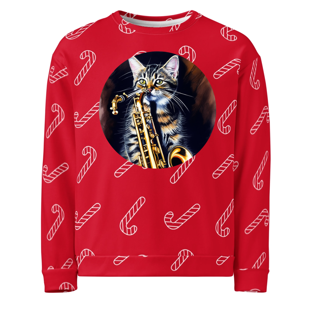 PugMug Custom Tabby Exotic Cat Ugly Christmas Sweatshirt