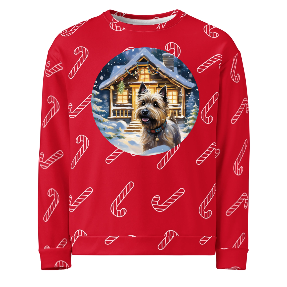 PugMug Custom Cairn Terrier Ugly Christmas Sweatshirt