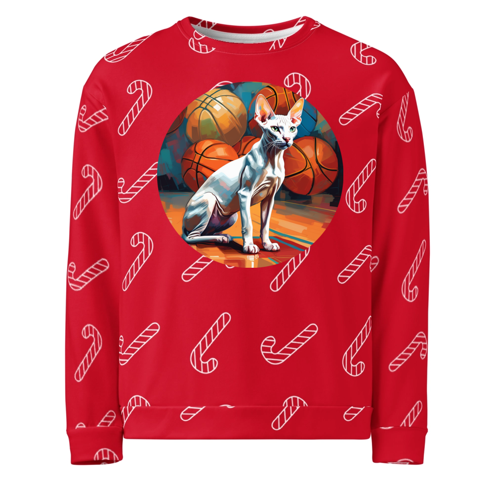 PugMug Custom White Sphynx Cat Ugly Christmas Sweatshirt
