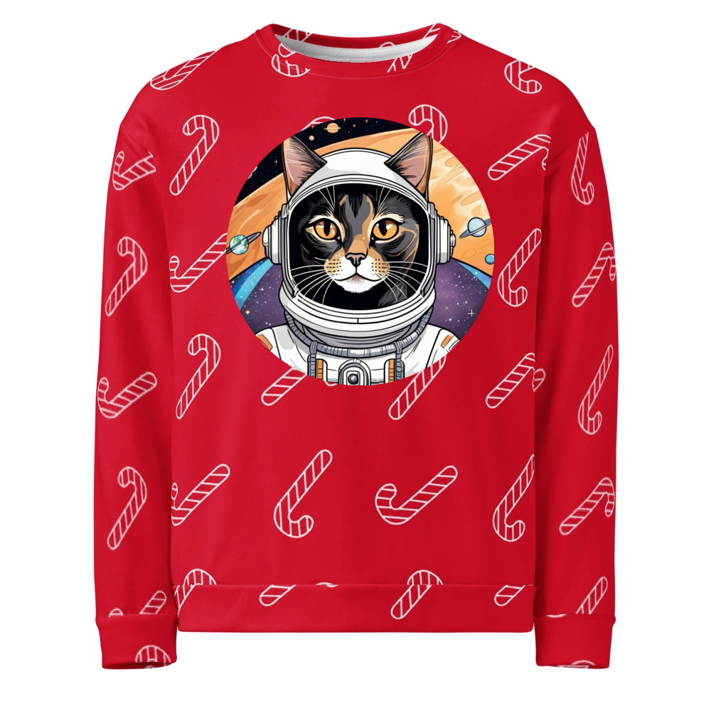 PugMug Custom Black Abyssinian Cat Ugly Christmas Sweatshirt