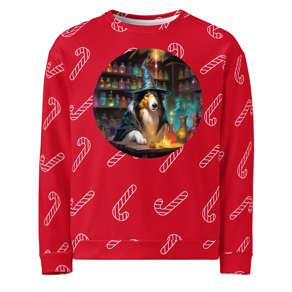 PugMug Custom Collie Ugly Christmas Sweatshirt