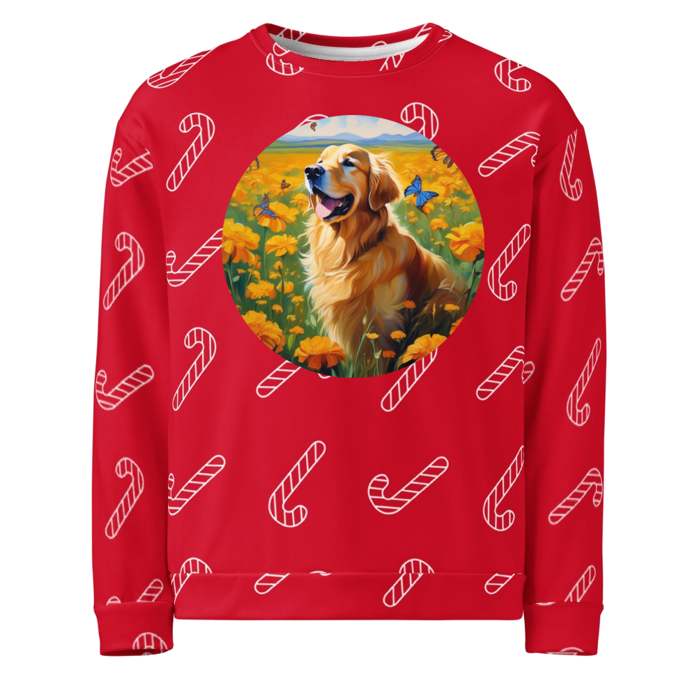PugMug Custom Golden Retriever Ugly Christmas Sweatshirt