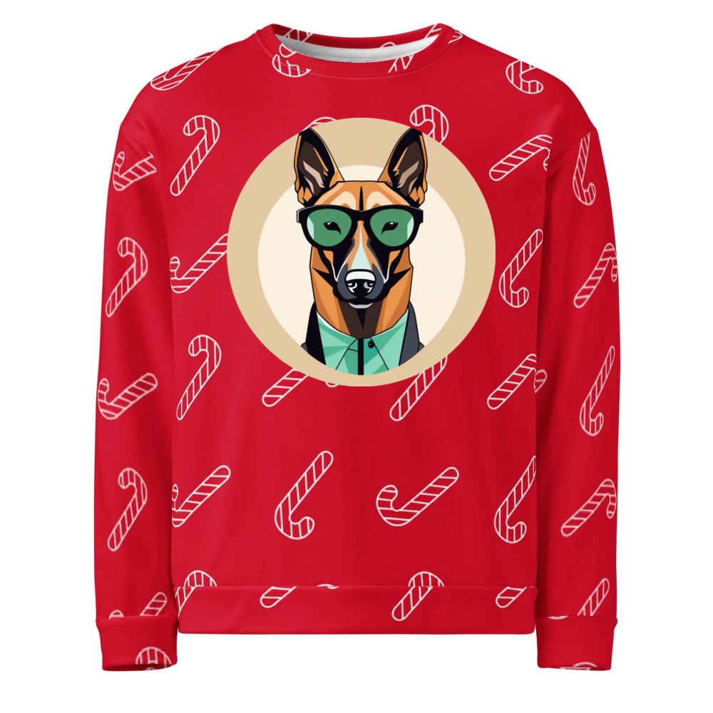 PugMug Custom Belgian Malinois Ugly Christmas Sweatshirt