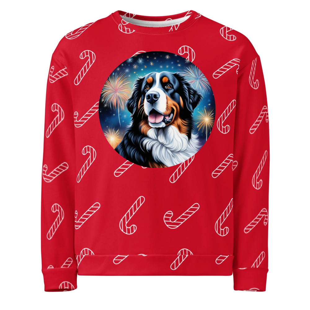 PugMug Custom Bernese Mountain Dog Ugly Christmas Sweatshirt