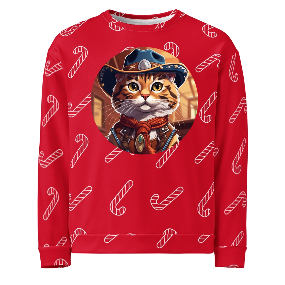 PugMug Custom Tabby Exotic Cat Ugly Christmas Sweatshirt