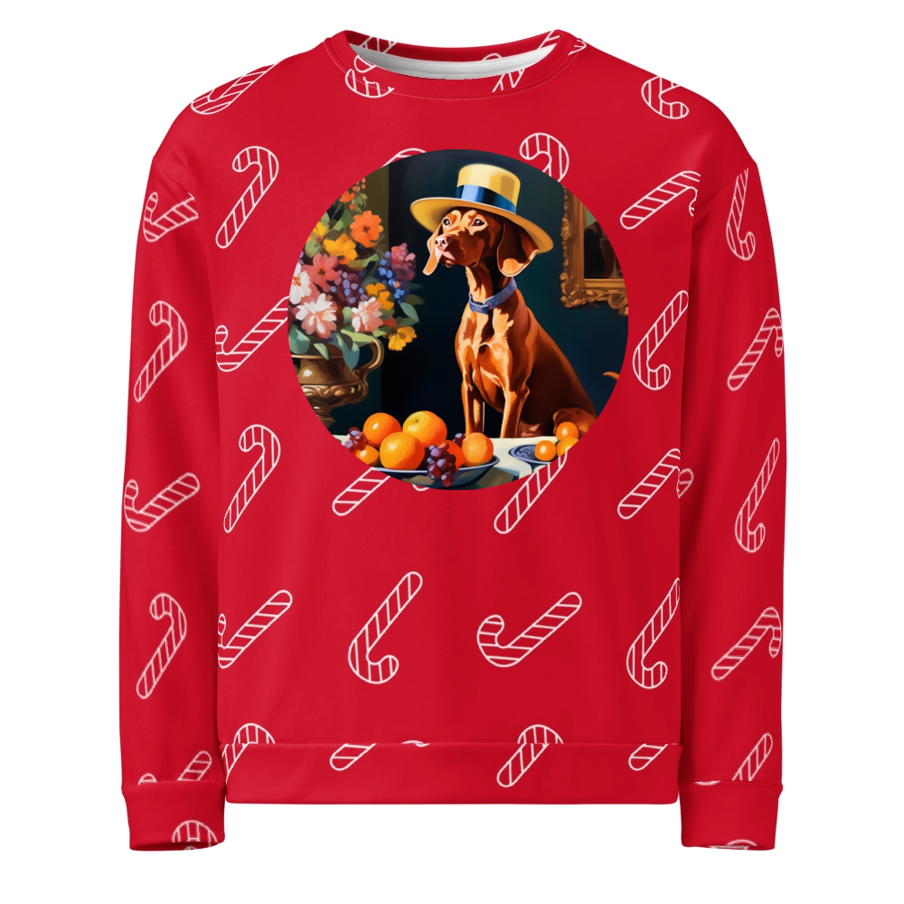 PugMug Custom Vizsla Ugly Christmas Sweatshirt