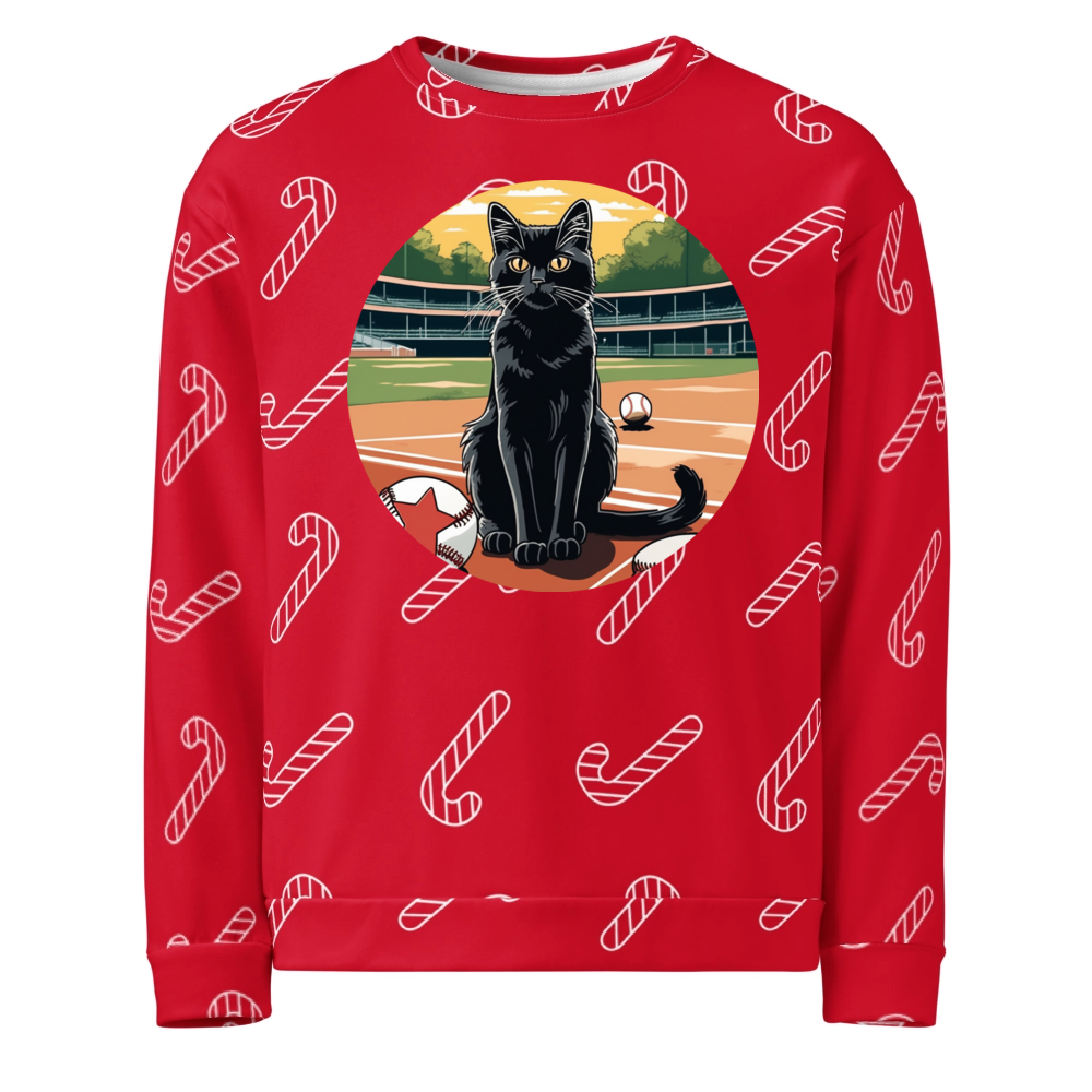 PugMug Custom Black Companion Cat Ugly Christmas Sweatshirt