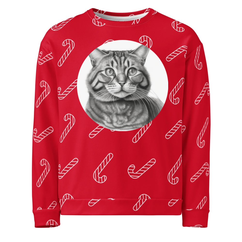 PugMug Custom Tabby Exotic Cat Ugly Christmas Sweatshirt