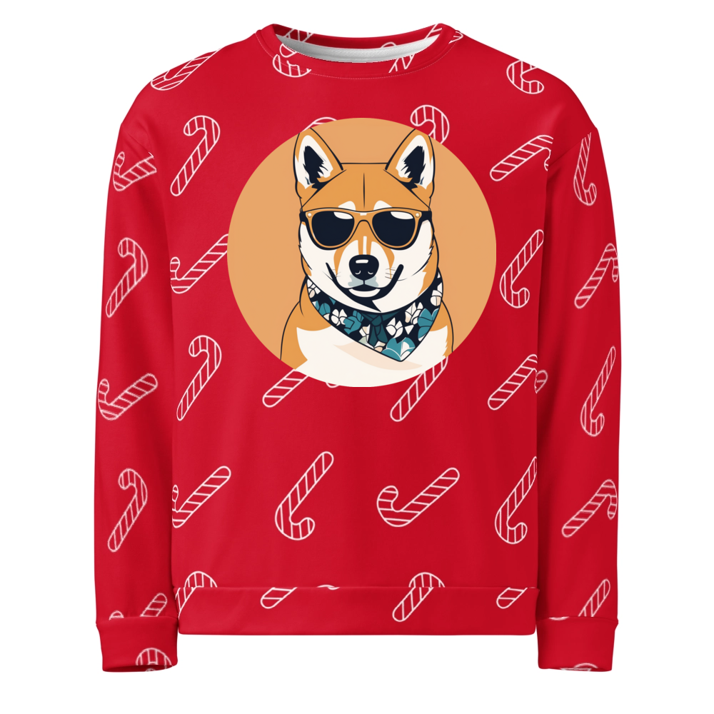 PugMug Custom Shiba Inu Ugly Christmas Sweatshirt
