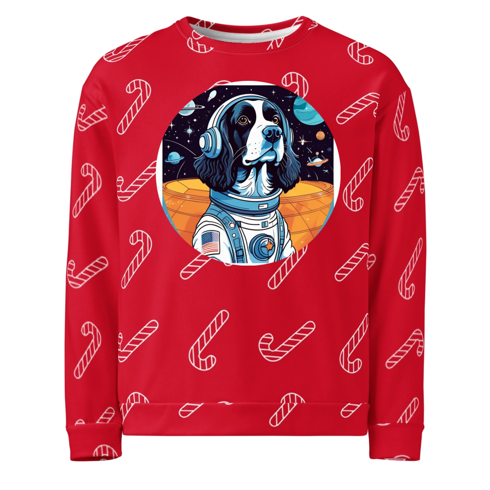 PugMug Custom English Springer Spaniel Ugly Christmas Sweatshirt