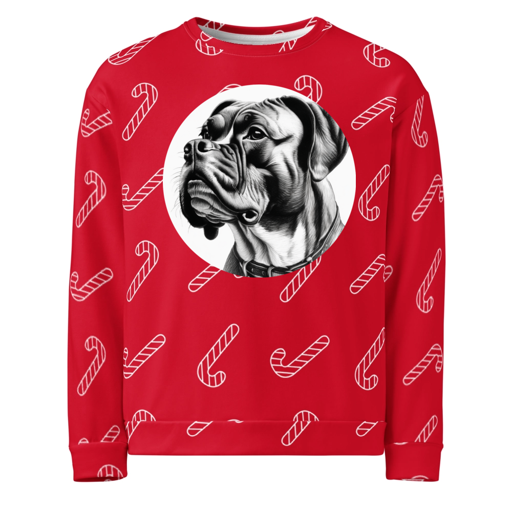 PugMug Custom Boxer Dog Ugly Christmas Sweatshirt