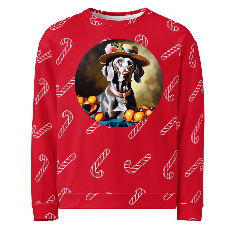 PugMug Custom Weimaraner Ugly Christmas Sweatshirt