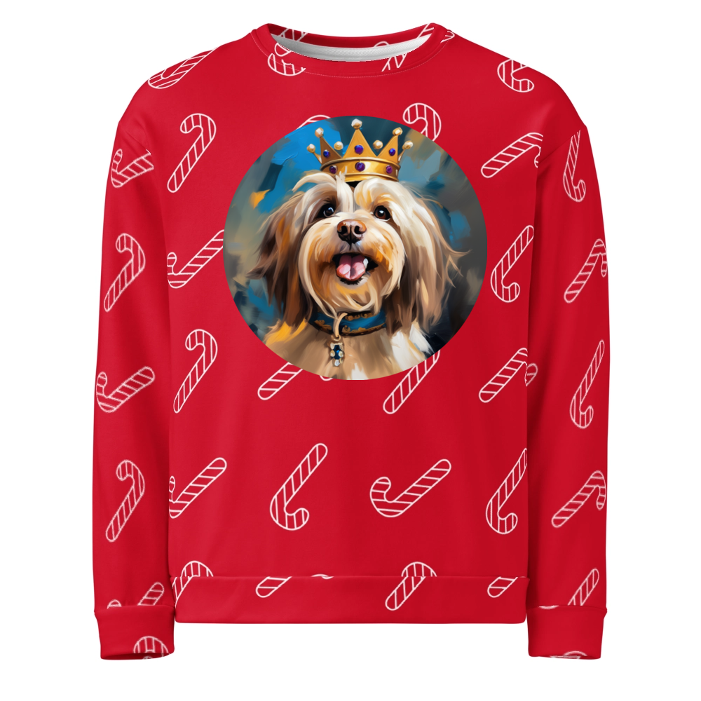 PugMug Custom Tan Havanese Dog Ugly Christmas Sweatshirt