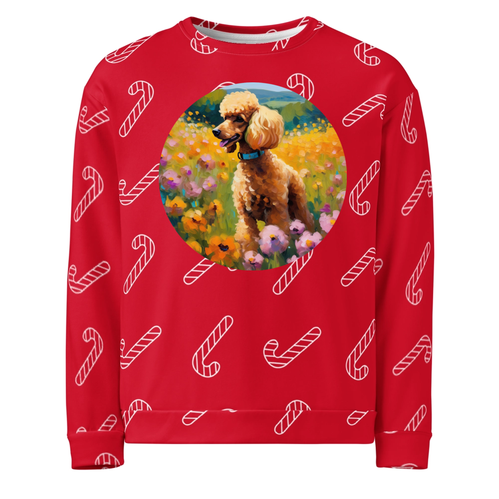 PugMug Custom Tan Poodle Ugly Christmas Sweatshirt