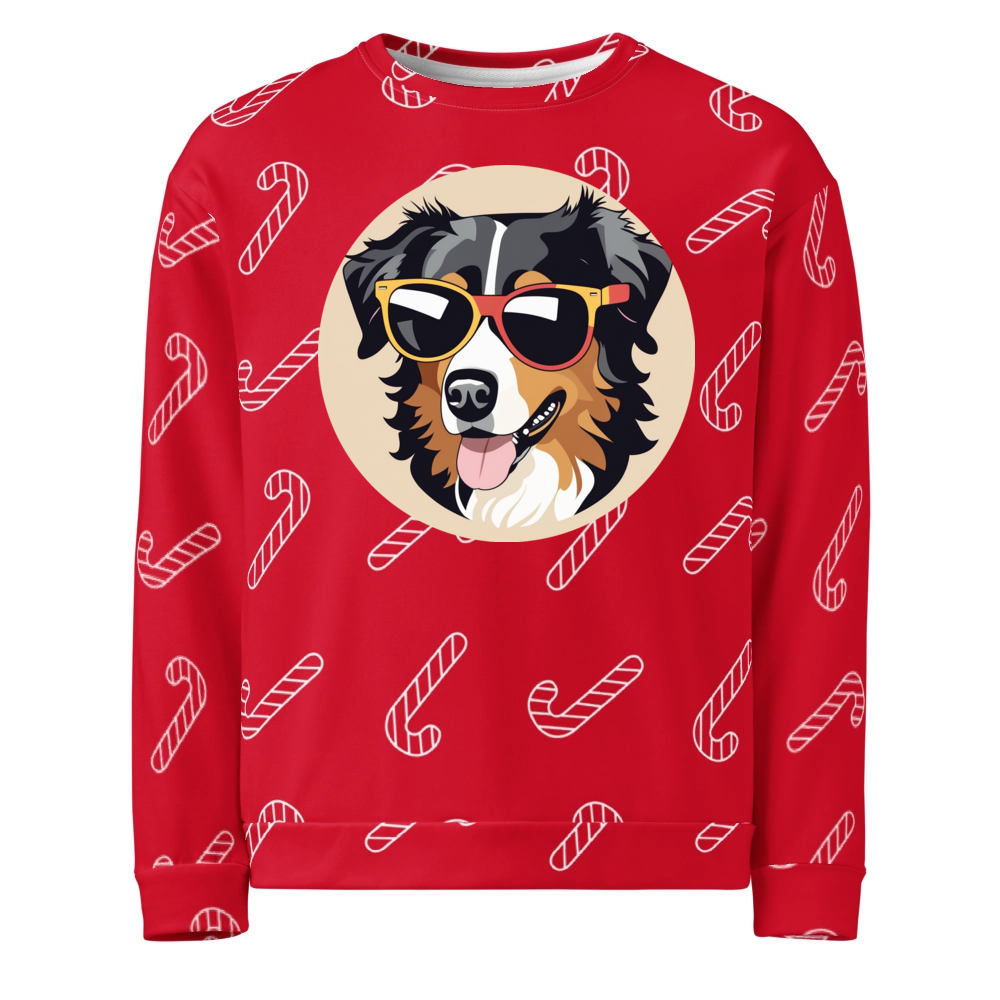 PugMug Custom Miniature American Shepherd Ugly Christmas Sweatshirt