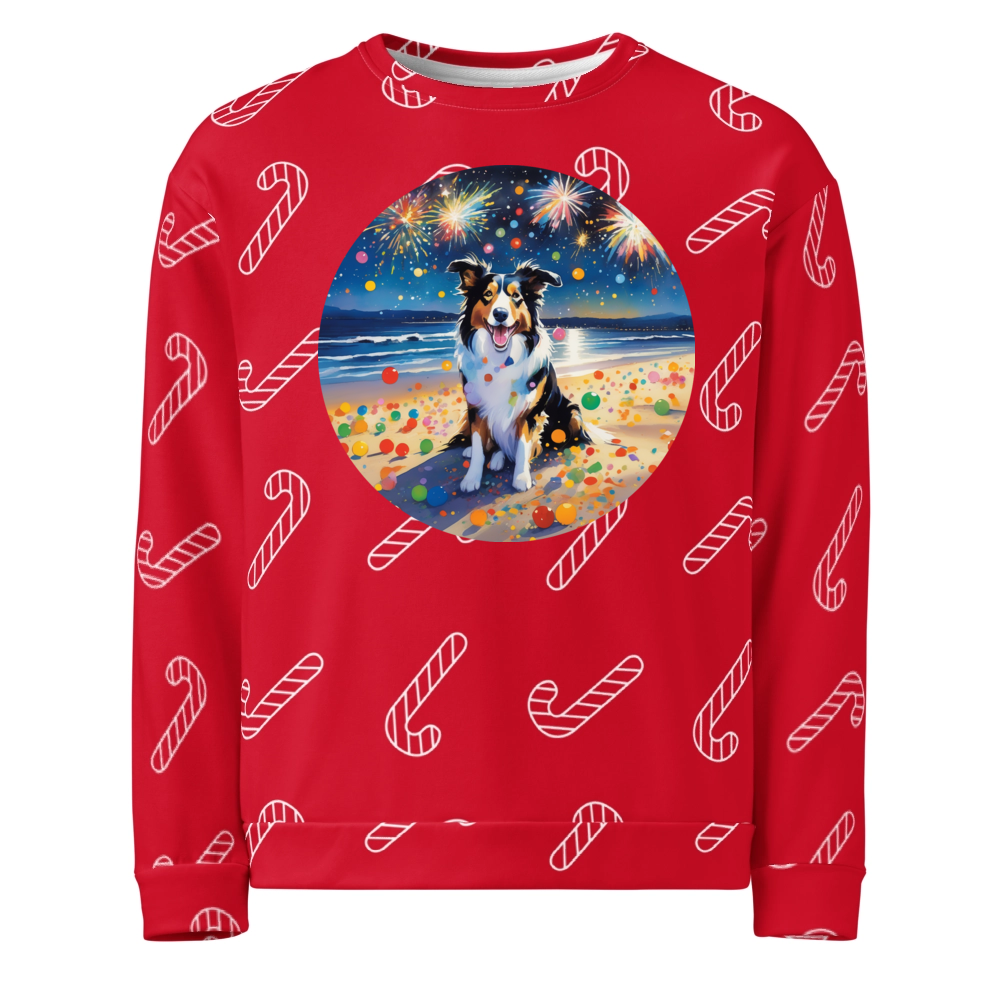 PugMug Custom Collie Ugly Christmas Sweatshirt